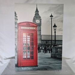 London Red Telephone Box Canvas Wall Art