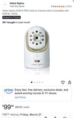 Infant Optics DXR-8 PRO Add-on Camera (Not Compatible with DXR-8), White