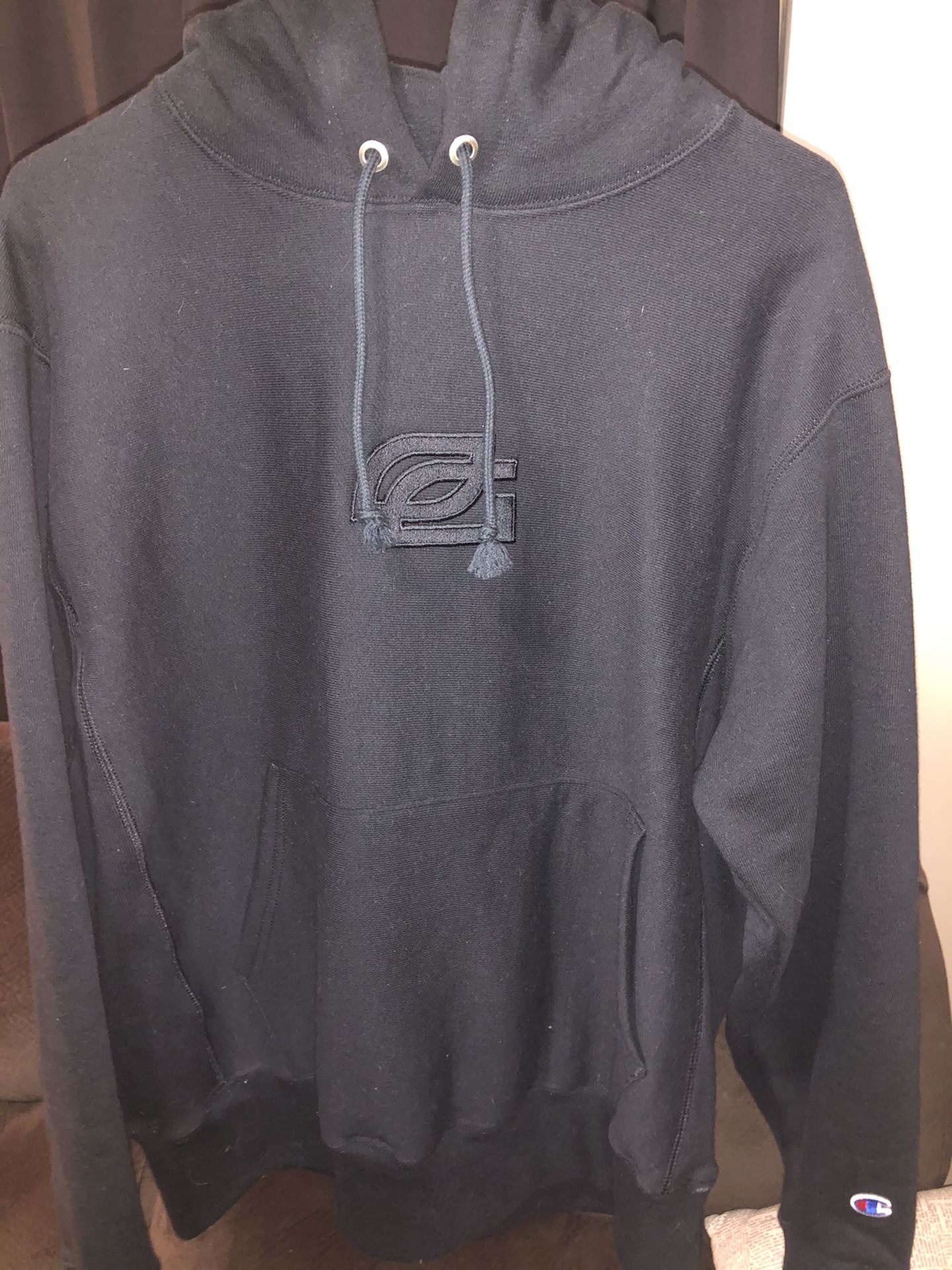 OpTic x Champion Black Hoodie (Size: M)
