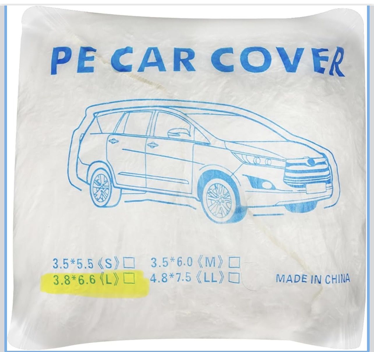 Disposable Car Cover Plastic Car Cover Car-Body Covers Universal Vehicle Covers for Sedan Outdoor Snow