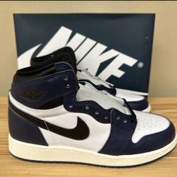 Nike Air Jordan 1 Retro High OG 5.5Y /women 7 Midnight Navy/Black New
