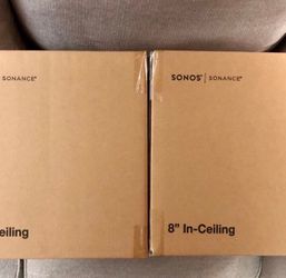 Sonos 8” In Ceiling Speakers.  4 Speakers.  2 Pairs.  Brand New Sealed.  Include Warranty.   INCL8WW1