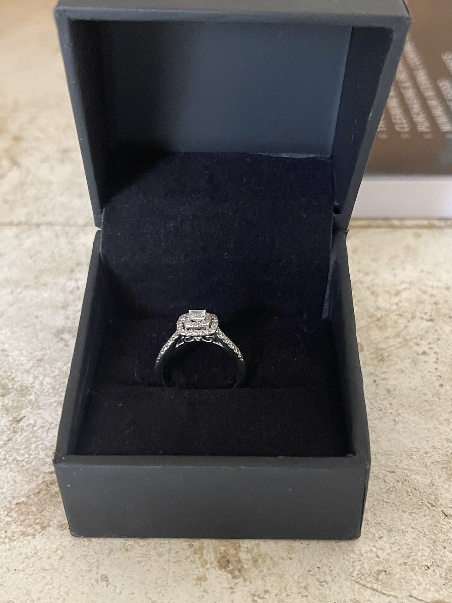 14k White Gold Engagement Ring