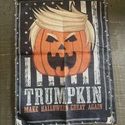 NEW - Trump Trumpkin Make Halloween Great Again Garden Flag