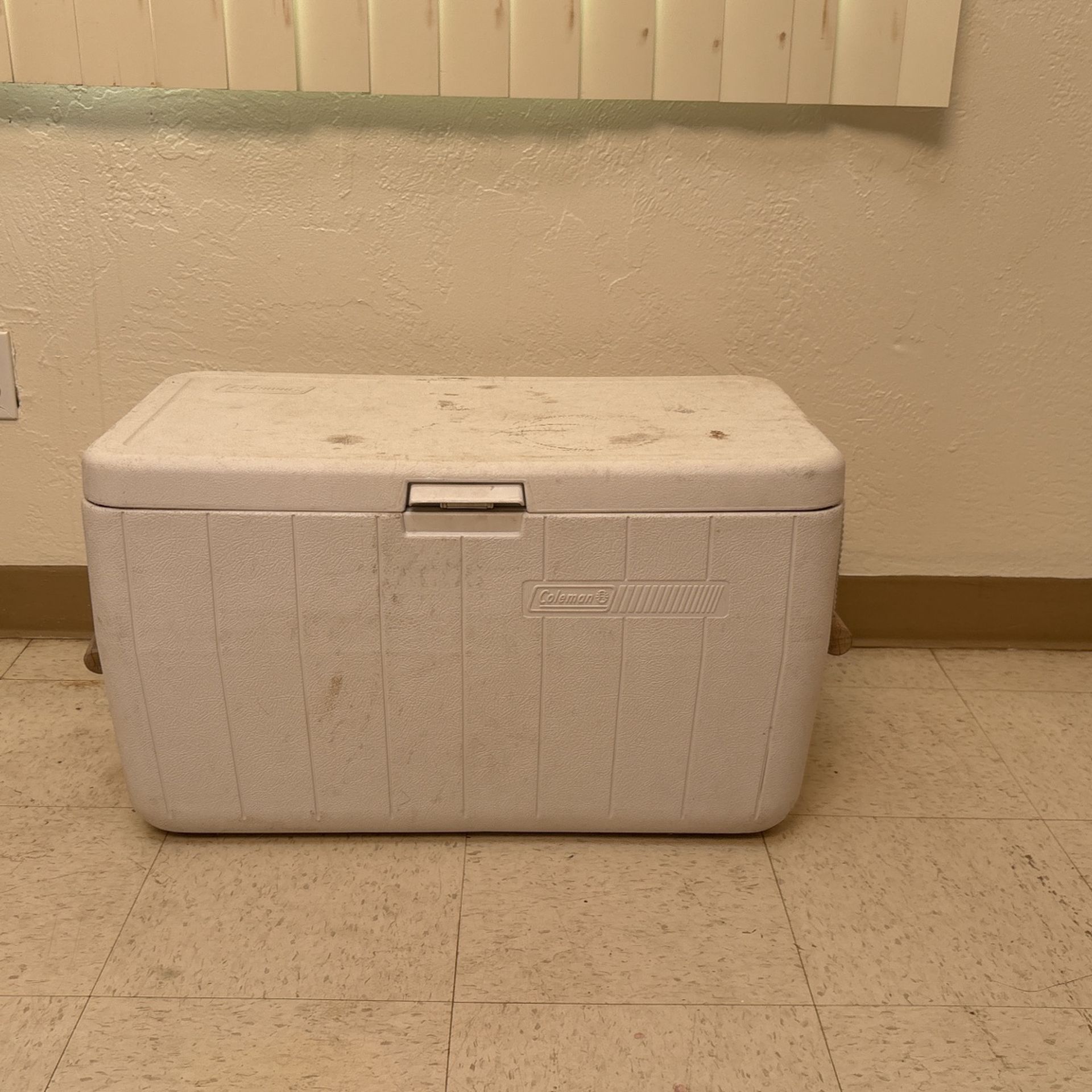 Large Colman Cooler And Weber BBQ
