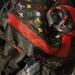 Louis Vuitton silk scarf,
