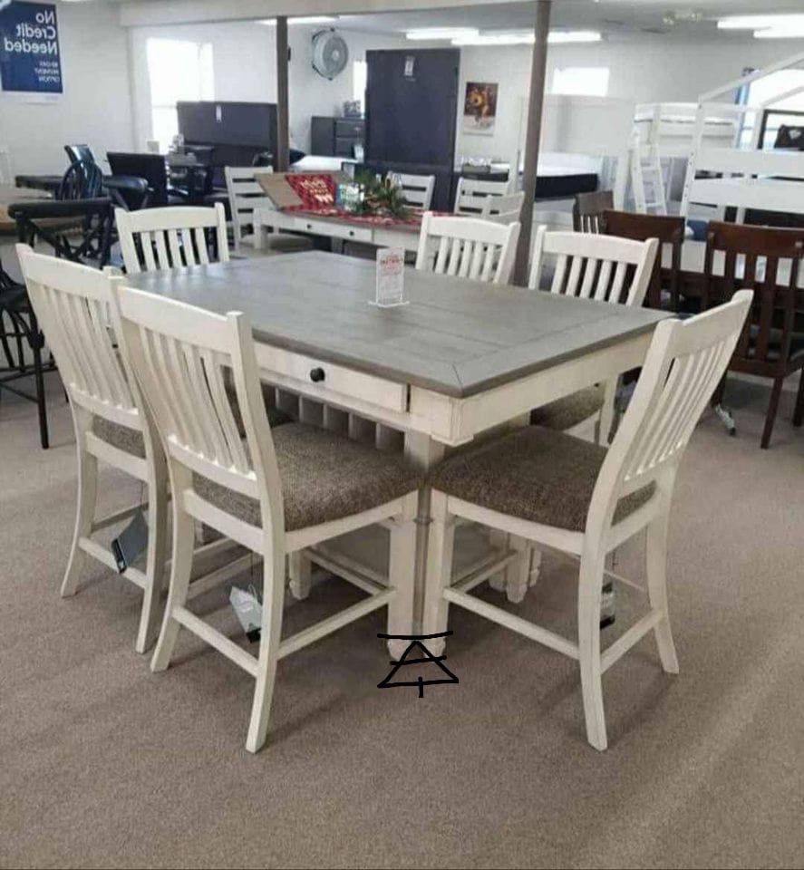 Bolanburg Dining Table, 6 Chairs, and Bench$20 Down Payment and delivery available 