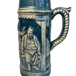 German Style Turquoise Beer Stein 7 in
