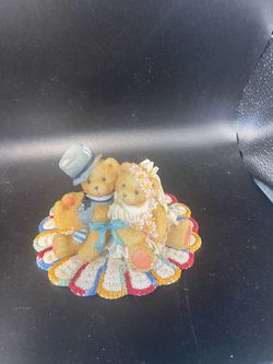 Wedding Cherished Teddies Figurine Bride Groom Couple (3x5”)