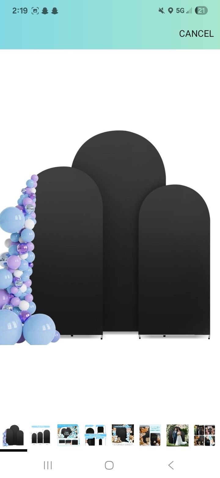 Arch Backdrop Cover Set of 3 Wedding Arch Cover Spandex Fitted Arch Cover Round Top Arch Backdrop Stand Cover for Birthday Baby Party Ceremony Banquet