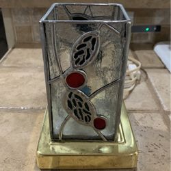 Vintage Lamp/Stained Glass Working Condition - Holiday Christmas 