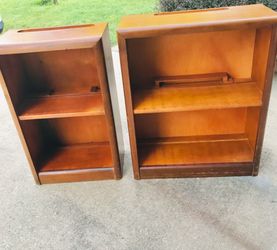 Two wooden bookcases