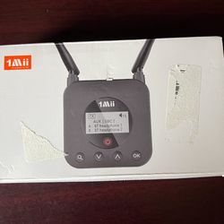 1Mii B06TX+ Long Range Bluetooth 5.2 Transmitter for TV/PC/Projector to 2 Wireless Headphones/Speakers, Bluetooth Adapter for TV w/Screen Display Plug