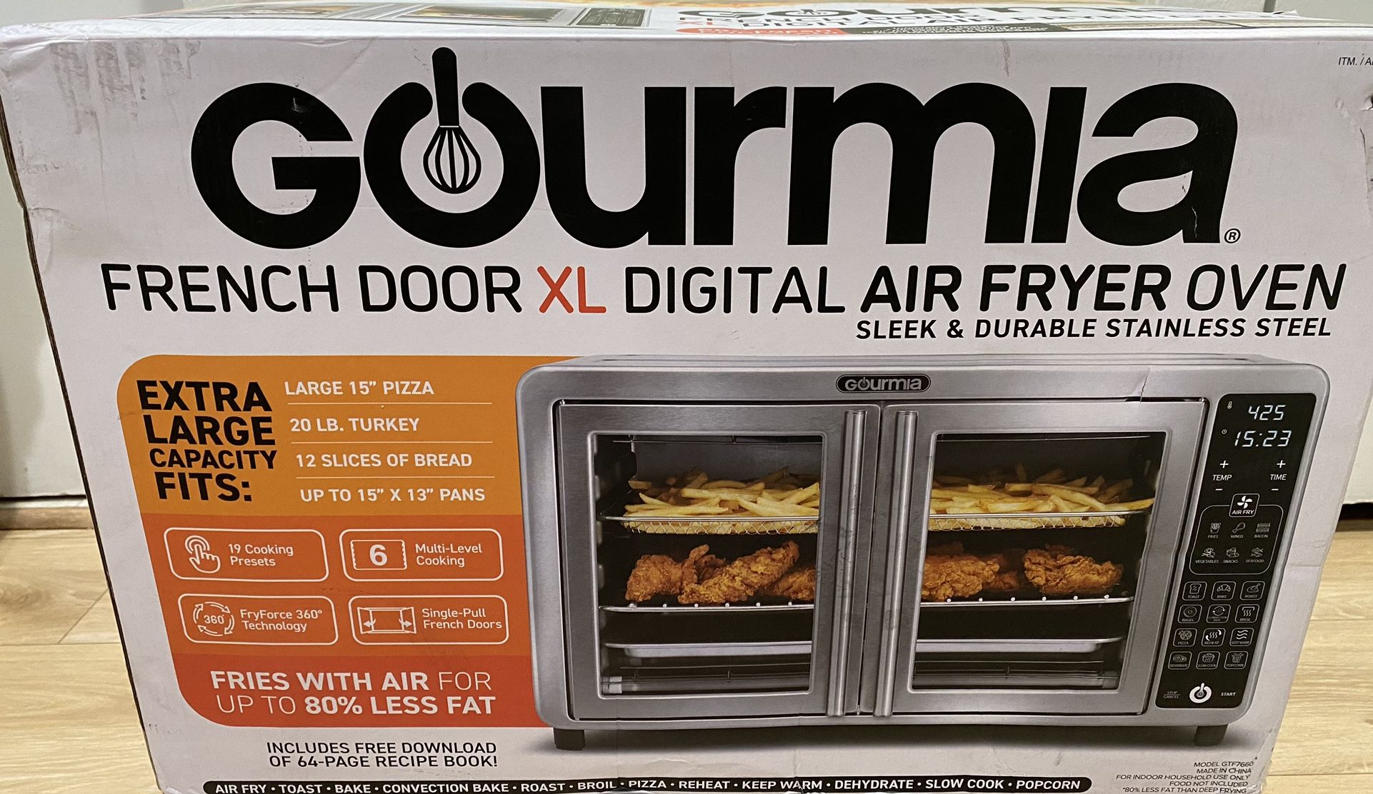 Gourmia XL Digital Air Fryer Toaster Oven with Single-Pull French Door -  appliances - by owner - sale - craigslist