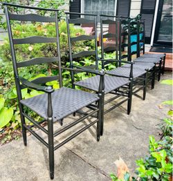 Vintage Mid Century Modern Ladder Back Chairs (set of 6)