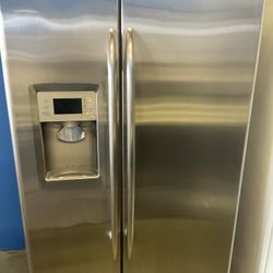 Ge Counter Depth Stainless Steel Fridge Side By Side