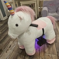 Ride On Electric Powered Plush Unicorn 