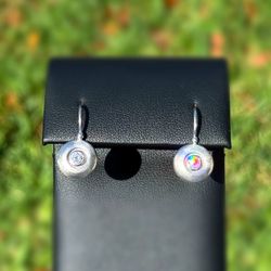 Jewelry Art Deco 18k solid white gold natural VS diamond 0.28CTW drop earrings