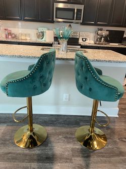 ✨ Set of 2 Radack Swivel Adjustable Height Bar Stools ✨