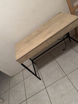 Desk With Wall Plug Cord For Charging Station