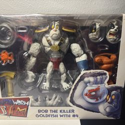 Bob The Killer Goldfish With #4 Earthworm Jim Premium DNA Action Figure