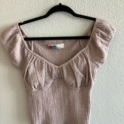 Like-New Cute Taupe Colored Crop Top  Sz XS.  $5