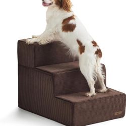 Lesure Dog Stairs For High Beds And Couch - Extra Wide Pet Stairs For Large/Medium/Small Dogs And Old Cats, Foldable Dog Steps With CertiPUR-US Certif