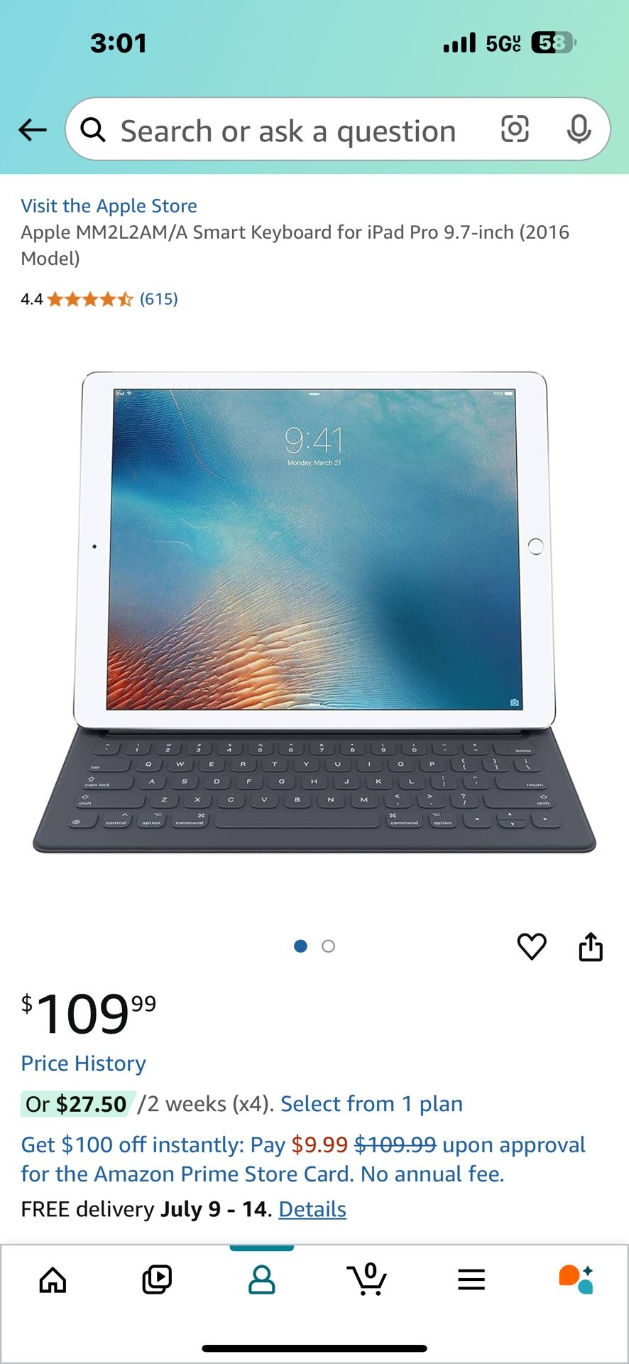 *NEW* Apple Smart Keyboard for iPad Pro 9.7-inch