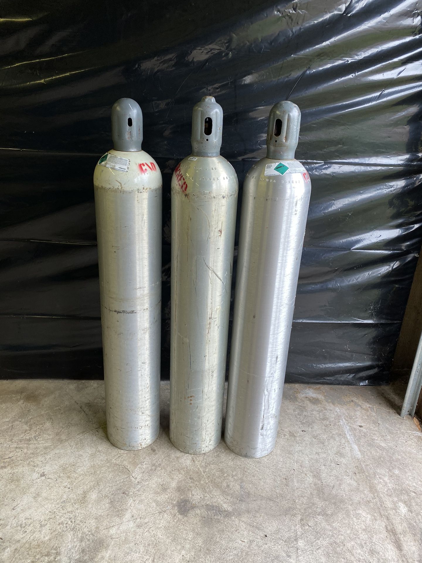 (3) customer owned 50 LB CO 2 tanks