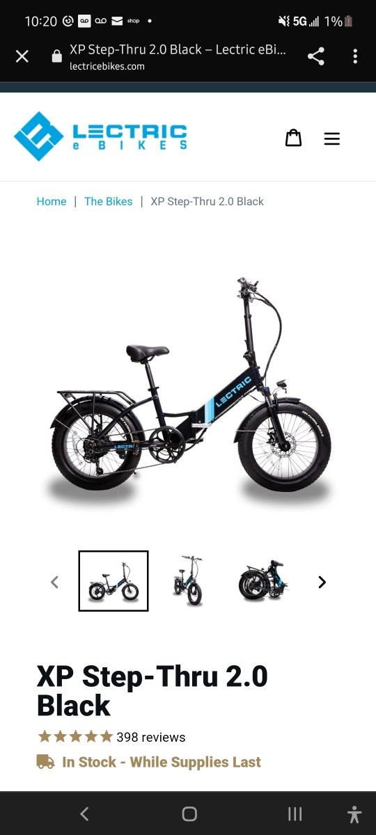 Pedal XP Step-Thru 2.0 Fat Tire Electric Bike (NEW IN BOX!!)