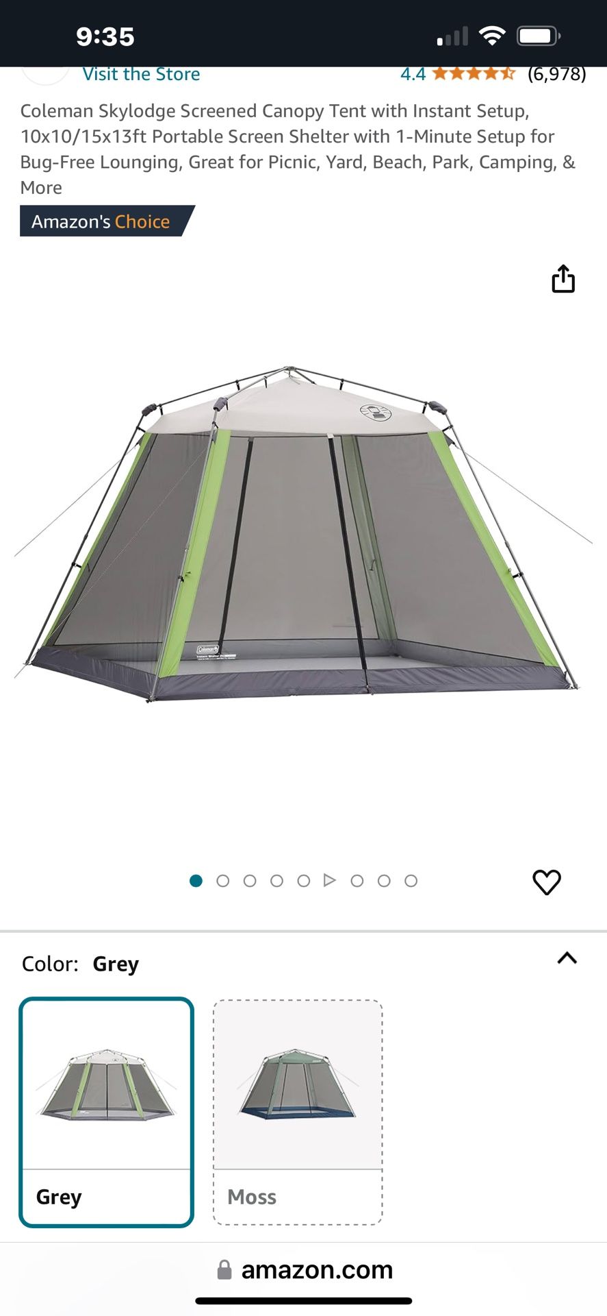 Coleman Screened Canopy Instant Set Up 10x10