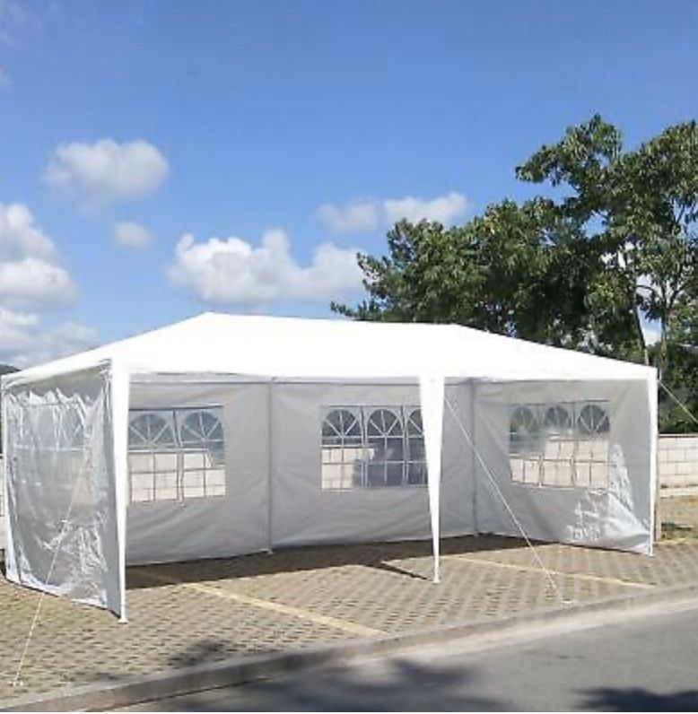 NEW Outdoor Cover White Tent with side wall windows for Wedding Party Patio Gazebo canopy Christmas