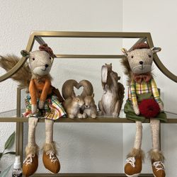 Decorative Autumn Squirrel Set  Whole Set For $6