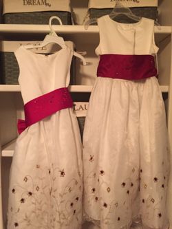 Flower girl dresses Sz 6 and 8