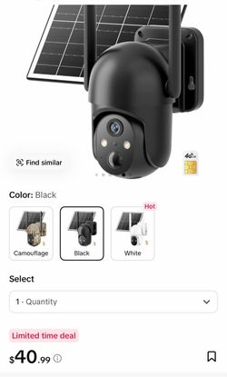 Solar security camera