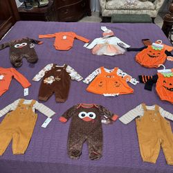 NB/9M Baby Halloween & Thanksgiving clothing $8 