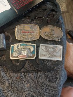 Vintage Brass Belt Buckle Lot
