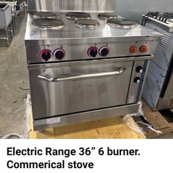 Electric Commercial Range 36 Inches 