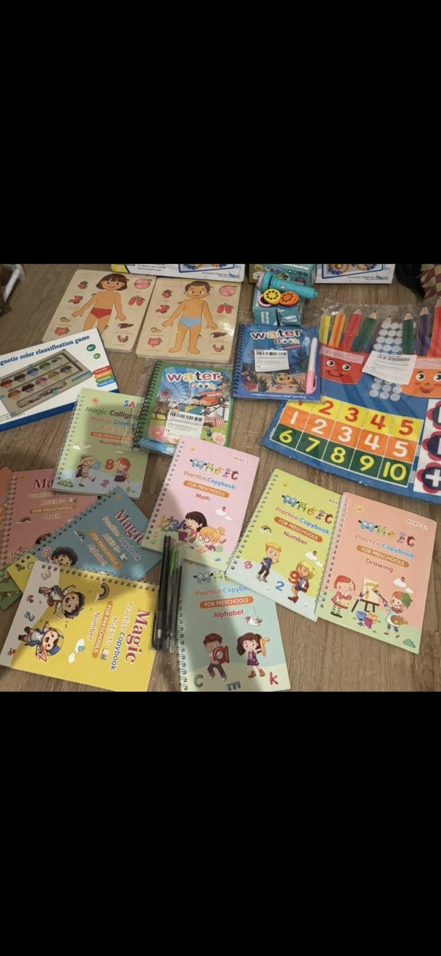 Kids Educational Learning Bundle – Books, Puzzles, Toys (New!)