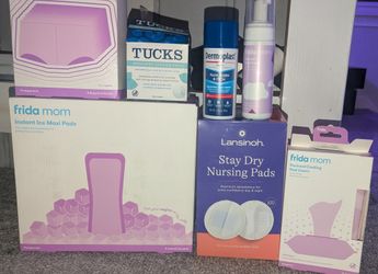 postpartum items for sale. boxes opened but no products used!