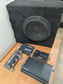 M audio 10" single speaker  as ns kicker amplfier box with 4 accessories