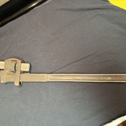 Vintage Genuine Approved Stillson 24 Inch Pipe Wrench