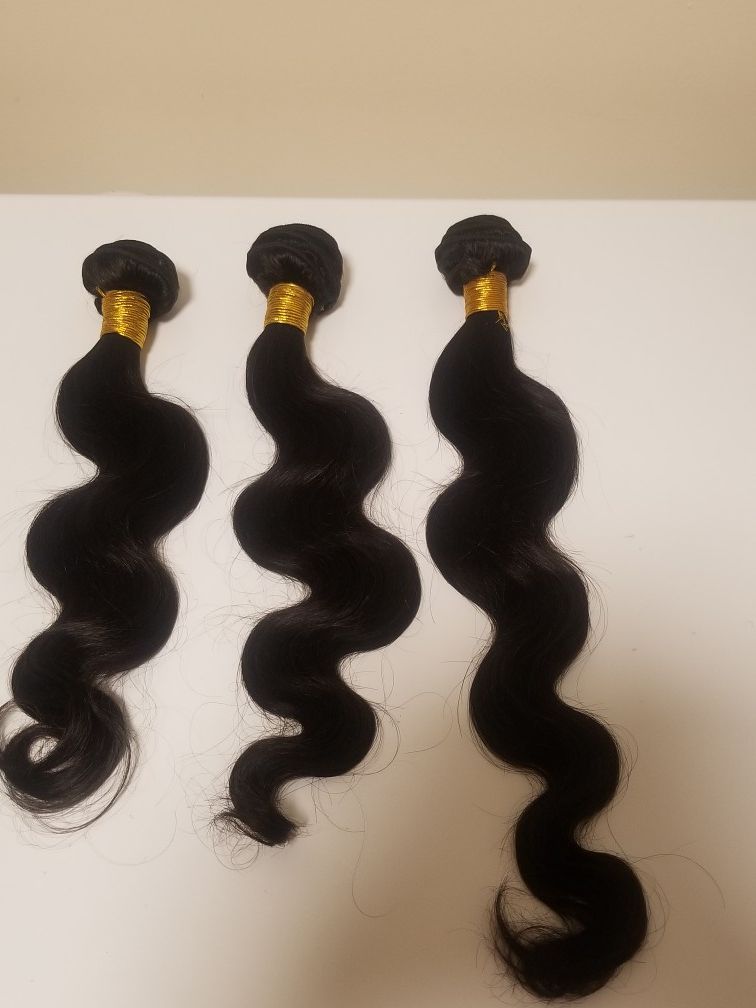 16 18 20 Brazilian human hair Bodywave bundle deal