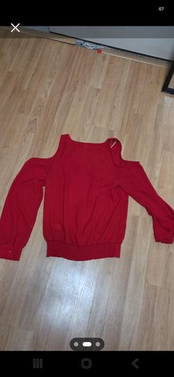Venus Red Cold Shoulder Top size 6