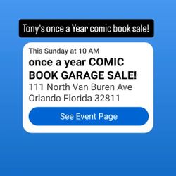 COMIC BOOK GARAGE SALE! 