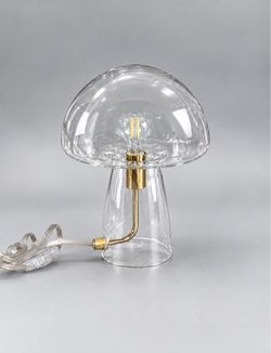 Clear Glass Mushroom Table Lamp