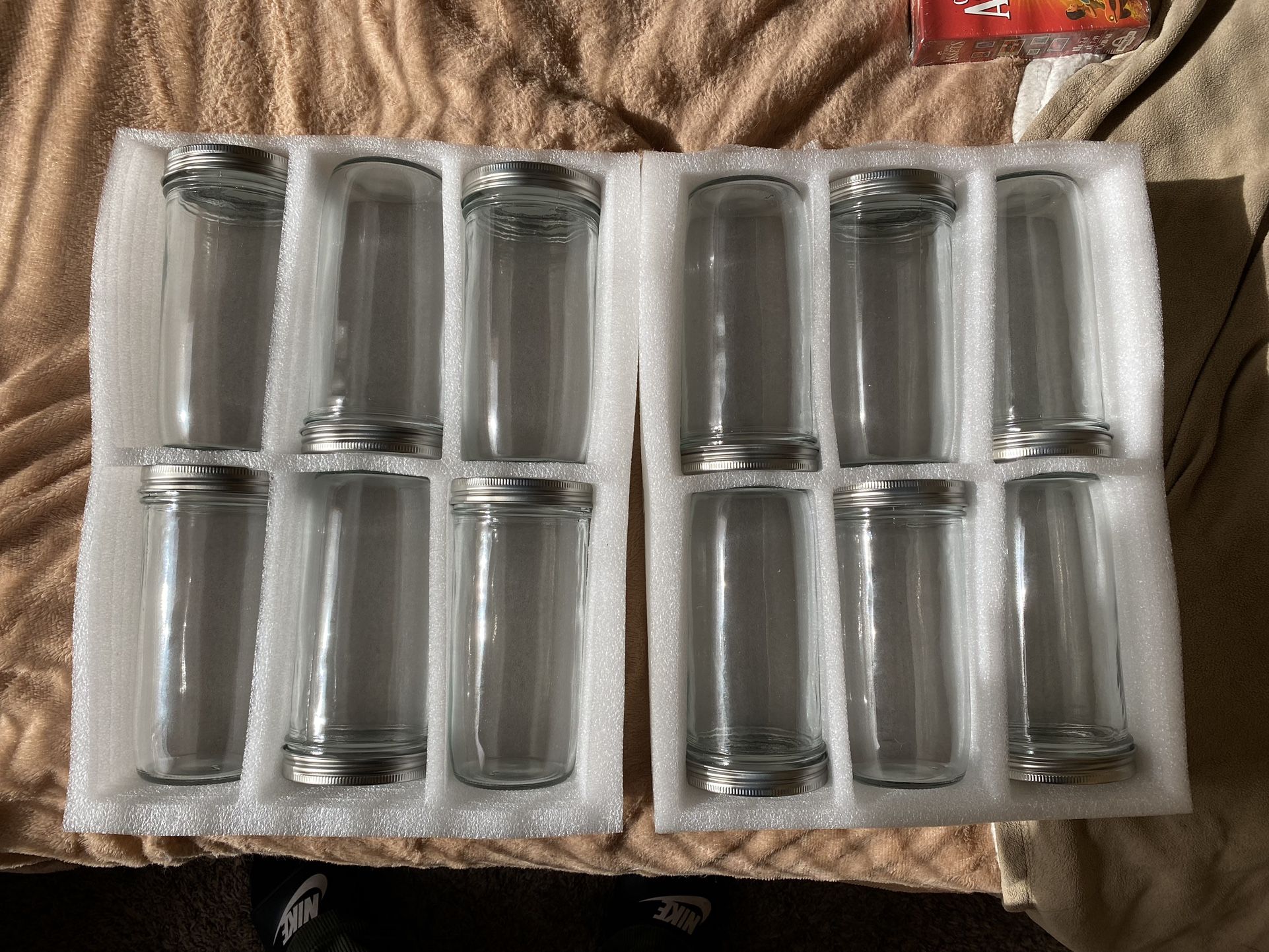 12 Glass Storage Jars w/ Lids โ Perfect for Pantry, Crafts, or Storage