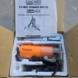 💥 Chicago Electric 1/4” Trimmer Router – Model 44914 💥
🔥 Brand New / Never Used – Complete in Box 🔥