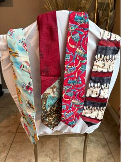 Lot of 4 Vintage Premium Silk Novelty Ties – Stefano, Wembley, Diplomat, Guy Buffet