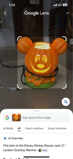 Disney Mickey Mouse Jack-O'-Lantern Scentsy Warmer